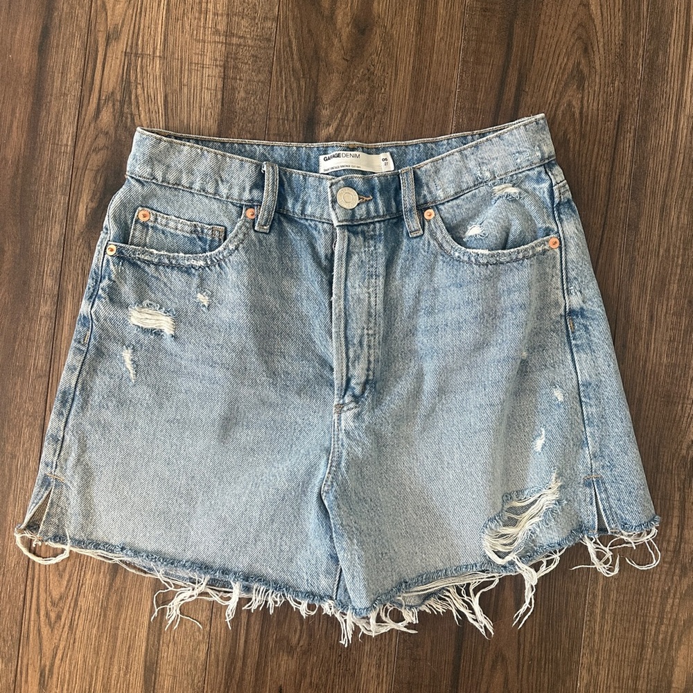 Distressed Denim Shorts